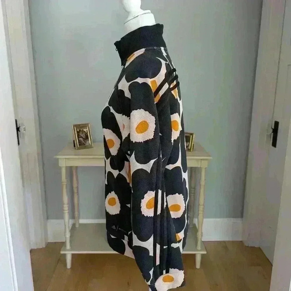 Marimekko Adidas Unikko Collab. Flower Fleece Jacket Track Top Size Small - Picture 4 of 12